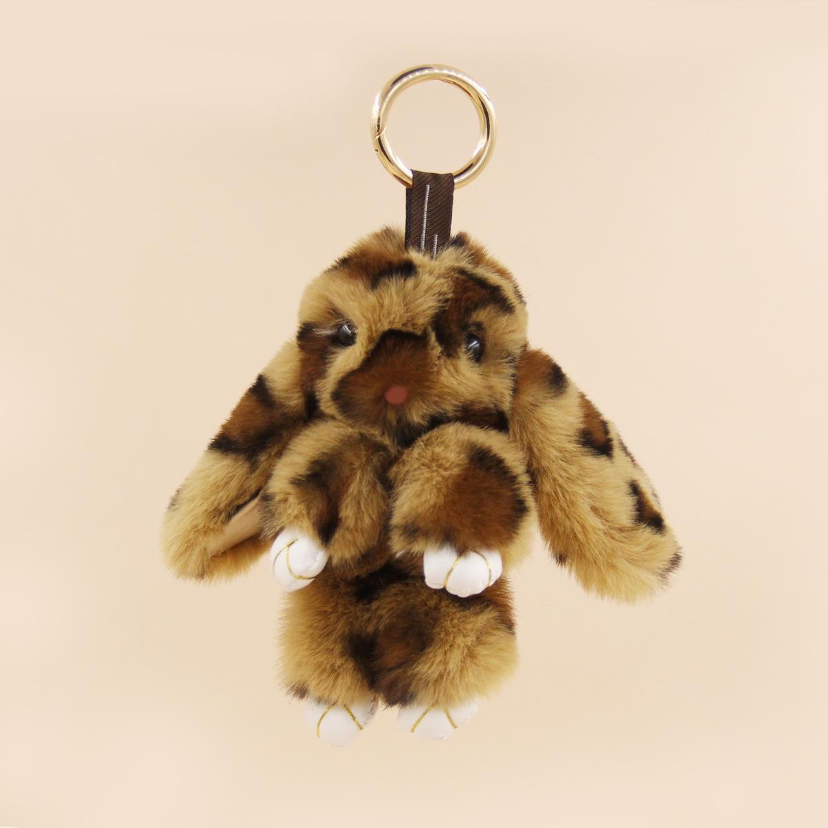 

Плюшевый брелок-кролик с леопардовым принтом - Милый подвес для автомобиля и шарм для сумки верблюд/леопардовый