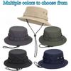 Big Size Men'Swindproof Sun Hat Women'S Bucket Hats Buni Hat Foldable Uv Resistant Beach Fishing Summer Big Head Fisherman Cap