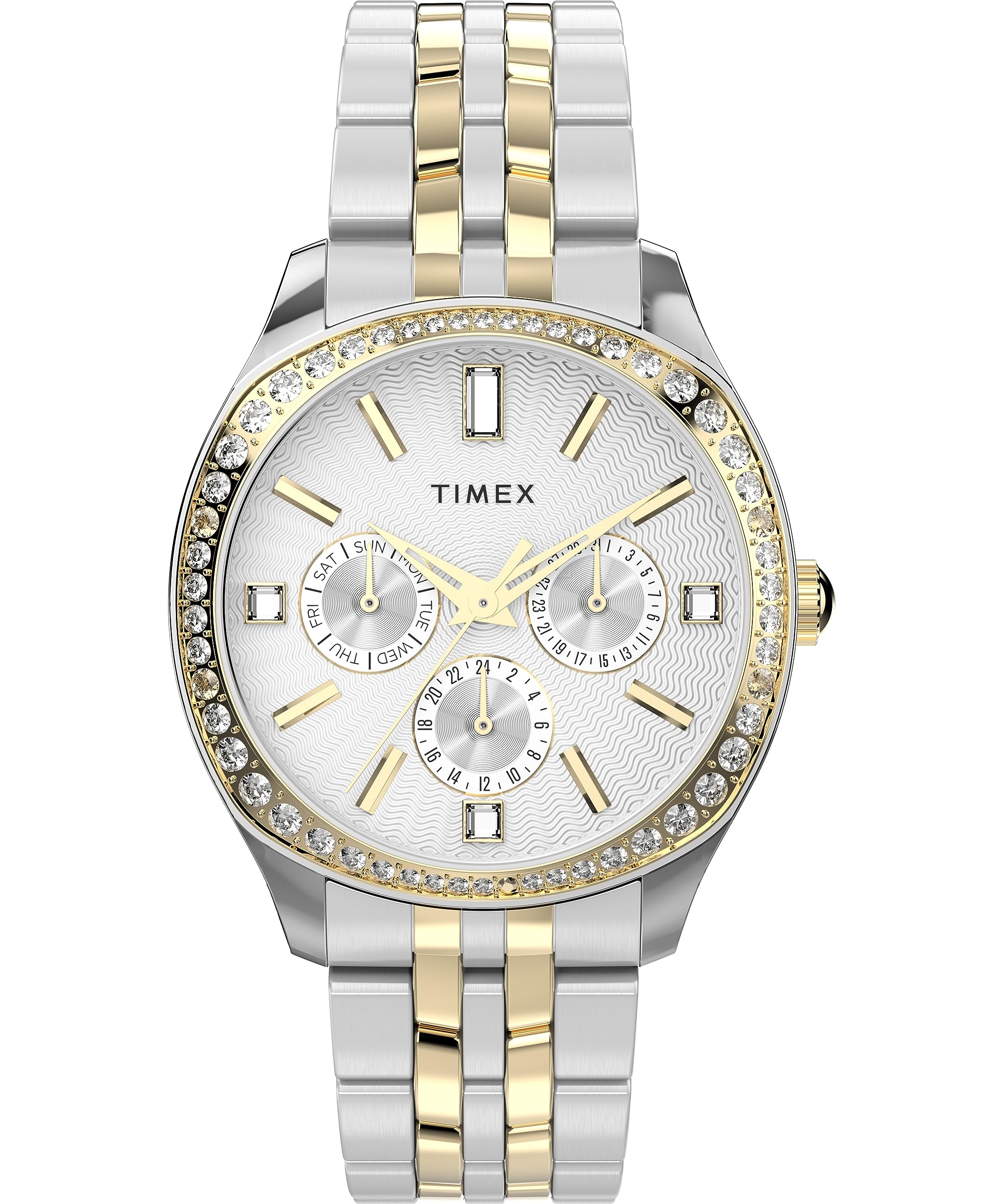 

Timex Women s Ariana 36mm Watch, Two Tone/Silver Tone/Two Tone. , modern