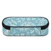 Pencil Pouch Large Capacity 300D Polyester Easy Open Zipper with Main Compartment Mesh Pocket and Pen Slots for Classroom Use