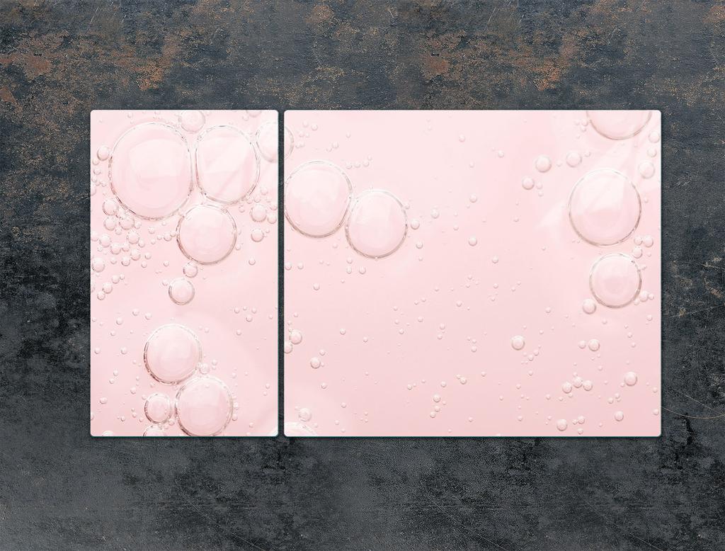 GLAS-KOCHFELD-SCHUTZPLATTE 90x52 ROSA