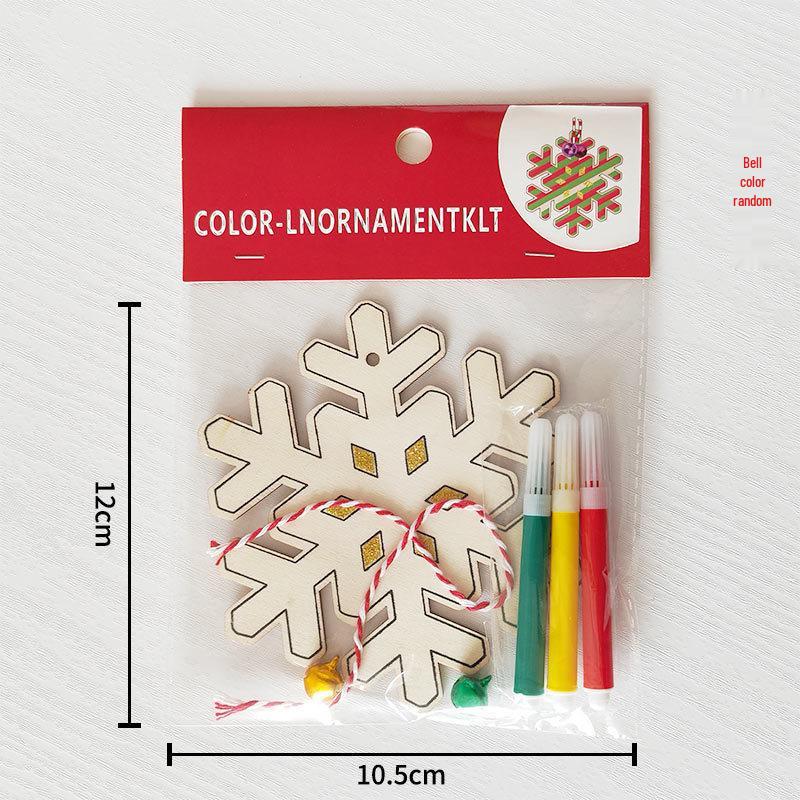 Christmas DIY Cartoon Wooden Easel: Creative Colorful Doodle Board Hanging Decoration