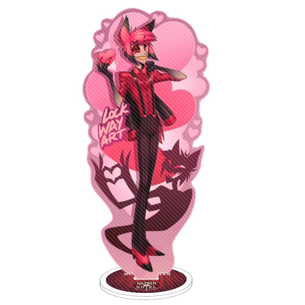 Anime Peripherals 15CM Acrylic Stand Velvet Alastor Vox Valentino Lucifer Adam The Exorcist Desktop Ornament Festival Gift