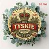 Metal Poster Retro Beer Sign Tyskie Crown 20x20 cm Vintage Pub Wall Decor for Home Bar