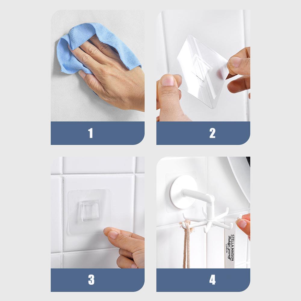 Multi Functional 1pcs Hook Rotating 7-Claw Hook Kitchen Storage 360 Degree Bathroom Hook Household Hook No Punching Adhesive Hoo