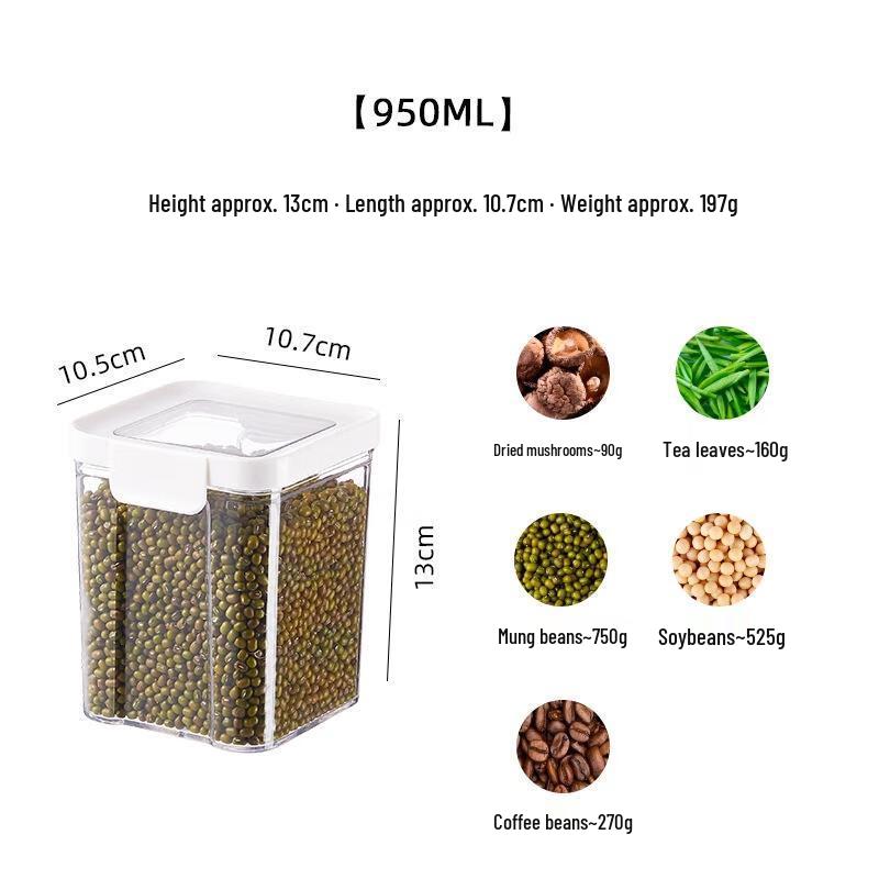 

950ml Multipurpose Transparent Airtight Food Storage Container