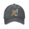 Vibrant Floral Graffiti Baseball Cap Unisex Washed Cotton Adjustable Casual Dad Hat