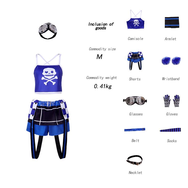 Anime Game Project Sekai Colorful Stage Cosplay Vtuber Ren Len Lolita Singer Blue Uniform Halloween Party Cosplay Dress Wig