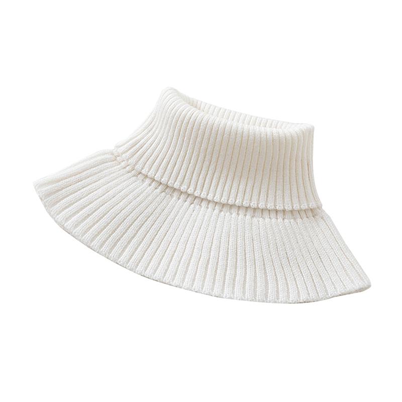 Women Knitted Fake Collar Scarf Warm Turtleneck Neck Warmer Detachable Winter Windproof Fashion False Scarf High Neck Collar