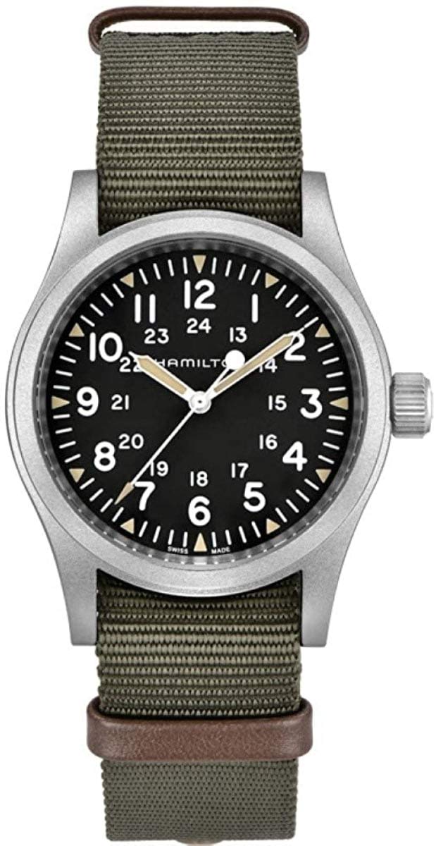 

Hamilton Men s Military Khaki Field Mechanical Watch with H-50 Movement, H69439931 [New] [Used]