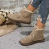 Winter Pelz Schneestiefel Damen Flats Stiefeletten Mode Neu Walking Warme Schuhe Plus Baumwolle Rutschfest Klassisch Mujer Schuhe