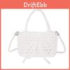 Transparent Bead Handbag With Bow Design And Top Opening For Daily Use
