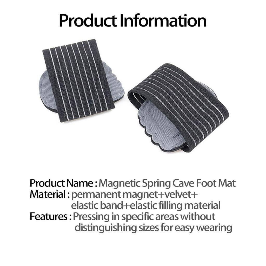 Enhanced Magnetic Foot Pad: Gray Velvet, Adjustable Sports Insole with Yongquan Acupoint Massage