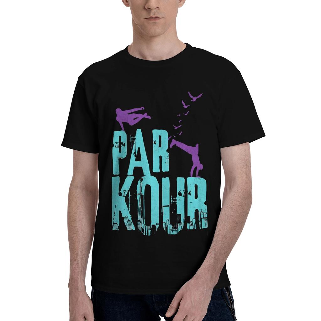 Cool Print Men T Shirt Parkour Vintage Tees Short Sleeve Round Collar Cotton Printed Clothing TShirt