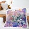 2D Digital Printed Cover Blanket Unicorn Cartoon Thickened Lamb Fleece Crystal Plush Blanket
