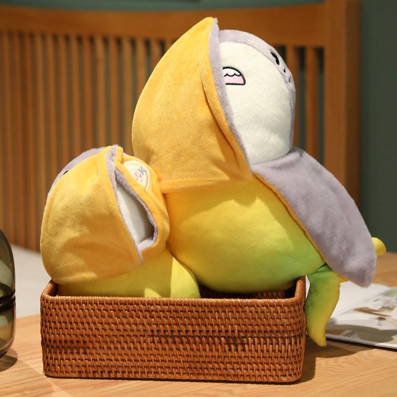 Cute Mango Shark Plush Toy Pillow For Boys And Girls Stuffed Animal Shark Doll With Pp Cotton Filling