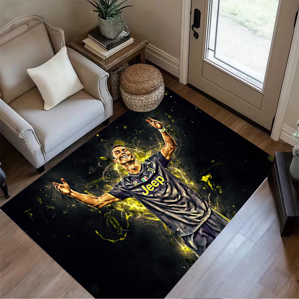 Juventus Football Club Floor Mat Design for Entryway Foyer Hallway Bedrooms Antislip Carpet Decorate Offices Perfect Birthday/Christmas Gift Idea