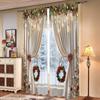 2 pieces, 3D luxury Christmas curtains -30% blackout - suitable for living room, bedroom, kitchen, home decoration