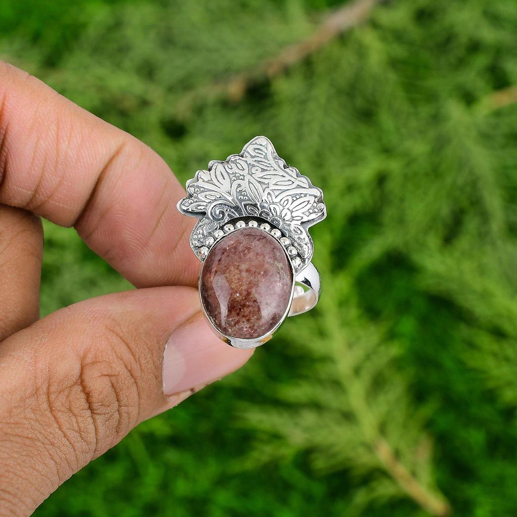 Sunstone Gemstone Promise Statement Solitaire Daughter Ring 925 Sterling Silver