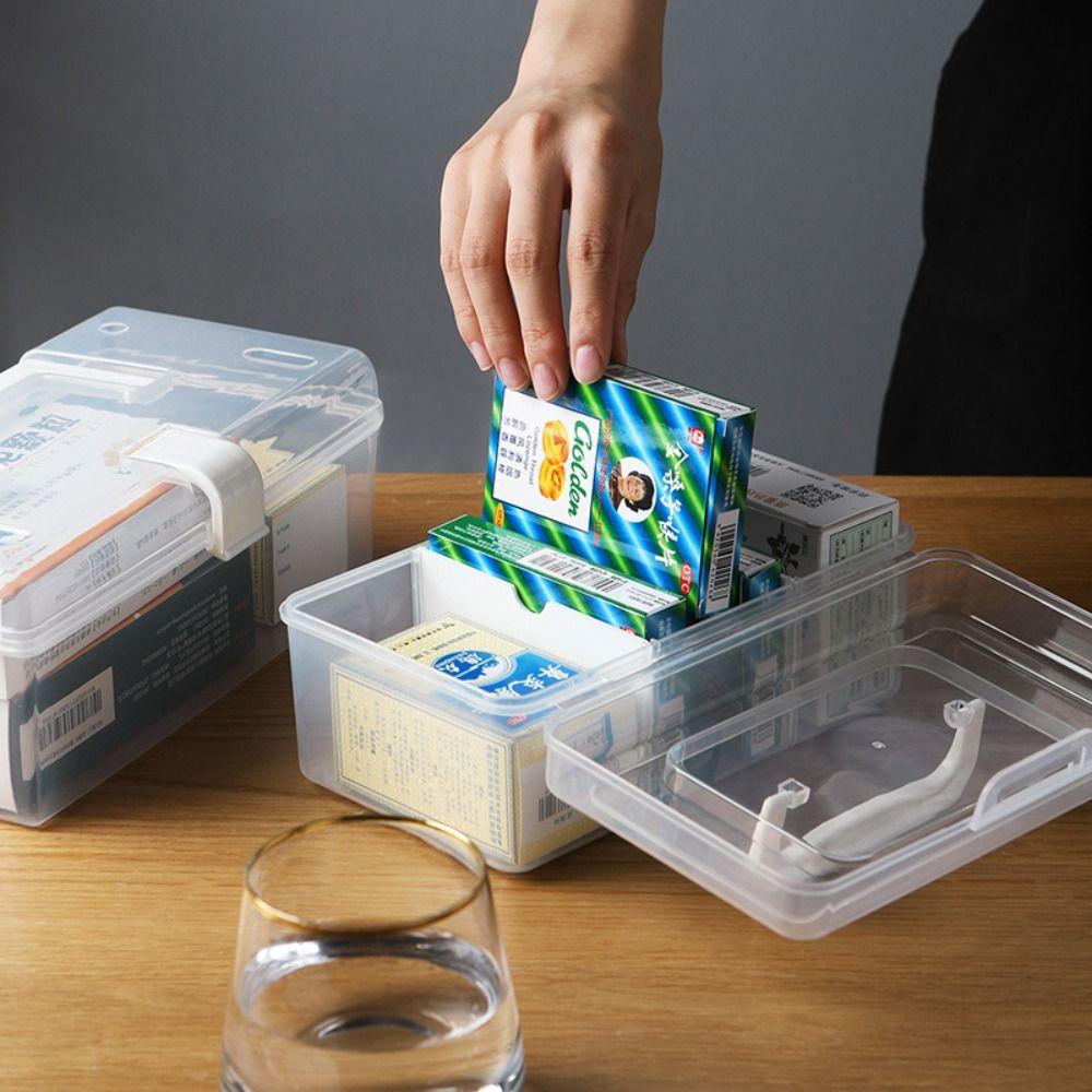 Transparent Storage Box Large Capacity Storage Drawer Multi-Functional Storage Case Receipt