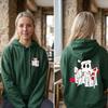 Funny Christmas Ghost Sweatshirt String Lights Candy Cane Graphic Long Sleeves Pullover Spooky Holiday Xmas Tops Women