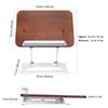 Lurrose Foldable Wooden Bookstand, Adjustable Desk Holder with Multi-Angle Design for Books, Recipes, and Tablets