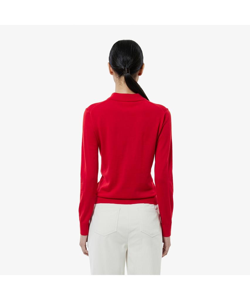 LACOSTE Women'S Basic Long Sleeve Sweater Polo Af793E-55N 240