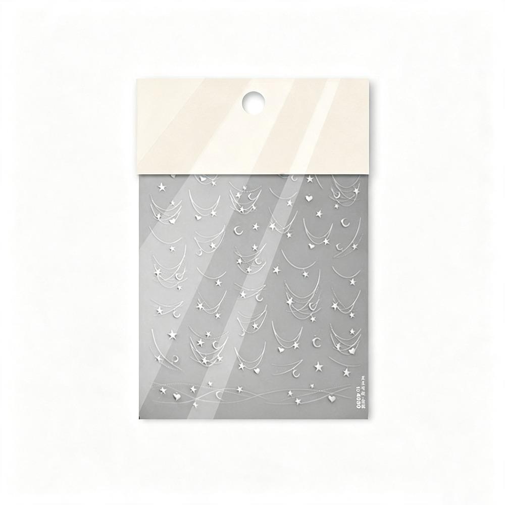 5D Effect Manicure Decals Self-Adhesive Nail Sliders Elegant Nail Decorations Beauty Manicure
