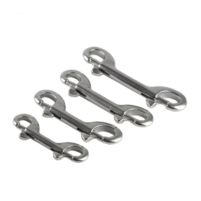 Stainless Steel Dual End Bolt Snap Hook Heavy Duty Anti Rust Clip for Dog Leash Diving Keychain Horse Tack Pet Supplies
