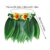 Green Leaf Skirt Elastic Green Leaf Dress Sunflower Accent Adjustable Waist Luau Party Costume Hawaiian Dress for Girl