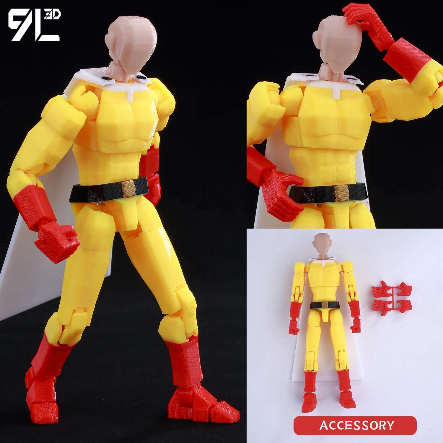 9L3D Mehrgelenkige Gelenkige Schaufensterpuppe13 Glückliches13 Bedrucktes Dandadan Takakura Ken & Chōtatsu Ko Evilkarān Anime Figur Display-Modell