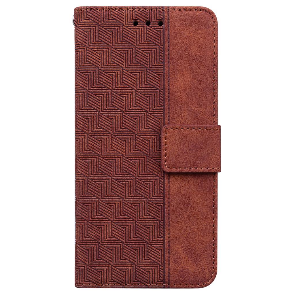 For OnePlus Nord CE4 Lite 5G/Oppo K12x 5G (China) Case PU Leather Geometry Imprint Wallet Phone Cover
