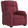 Electric Recliner Chair with Rising Function Burgundy Fabric