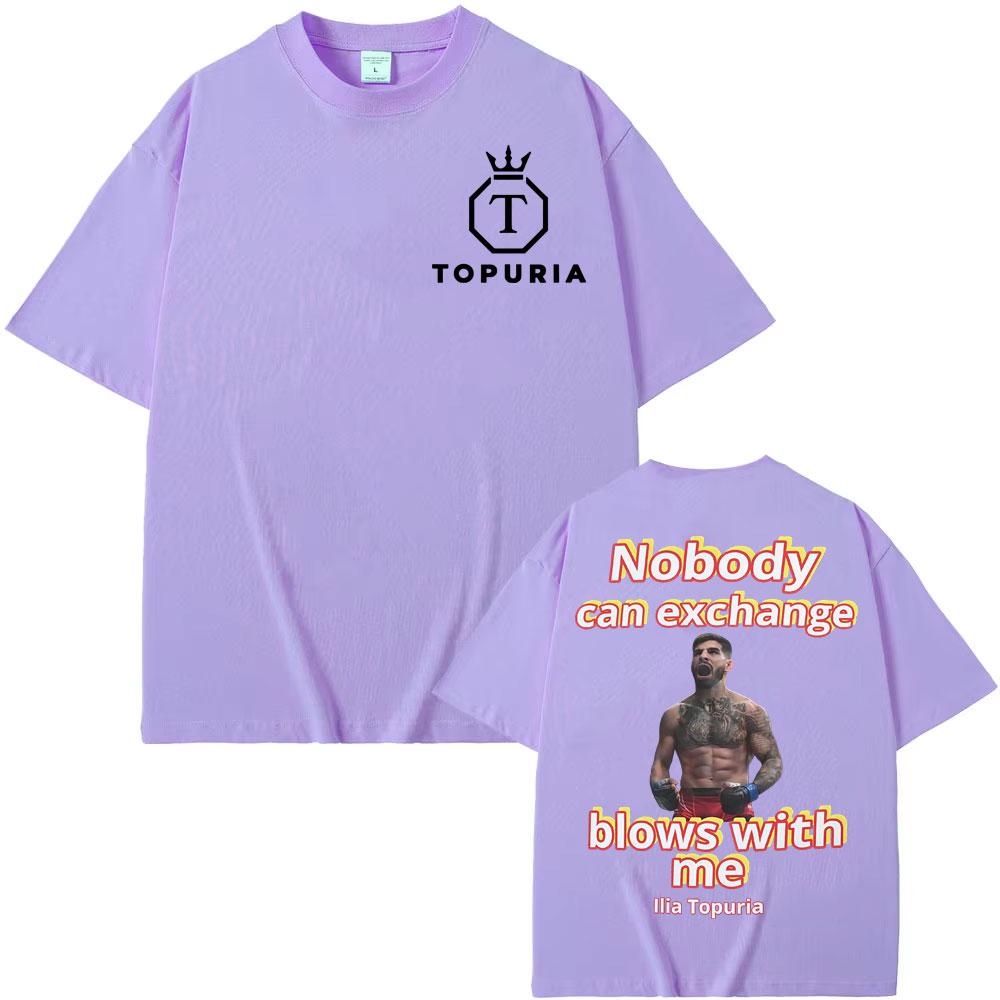 Ilia Topuria 'El Matador' Fighter TShirt Men's Clothing Vintage Hip Hop Gothic Streetwear T-shirts Man Summer Oversized T Shirts