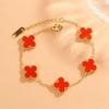 Titanium Steel Four-leaf Clover Bracelet Non-fading Double-sided Bracelet Classy Four-leaf Clover Bracelet