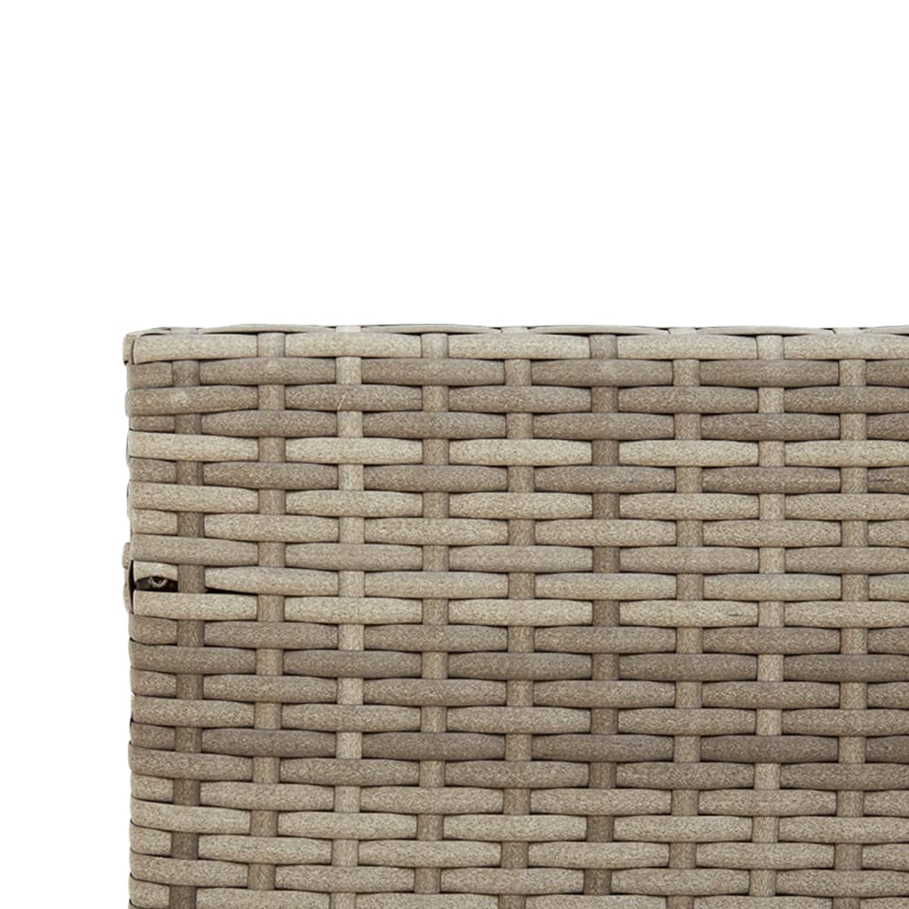 L shaped garden sofa set with table and cushions gray poly rattan