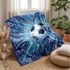 Soccer Ball In Abstract Art 1 Theme Blanket Lightweight Warm Flannel Blanket Decorative Throw Blanket for Home Decoration
