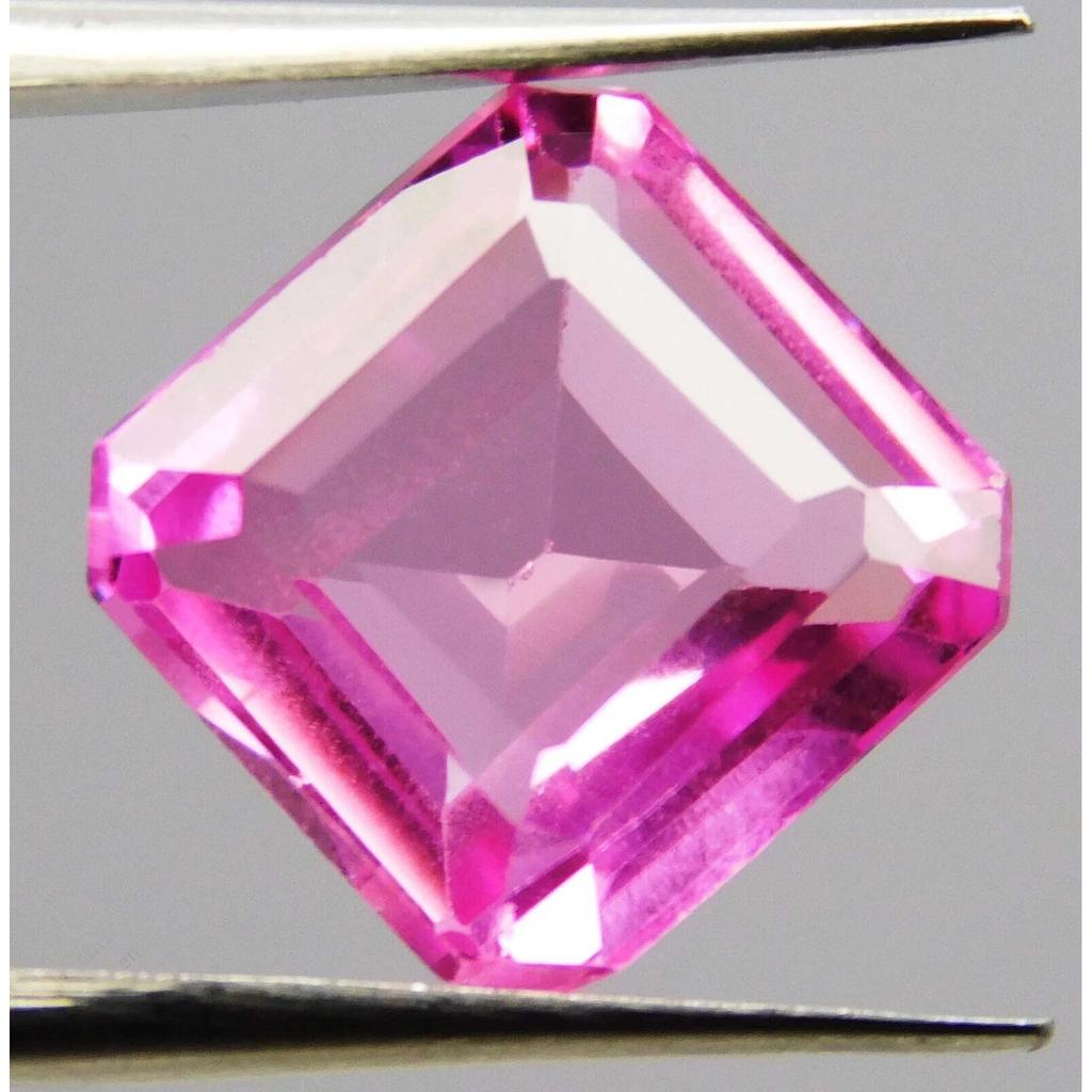 Beautiful Pink Sapphire Natural Square Cut 10+ Ct Certified Loose Gemstone