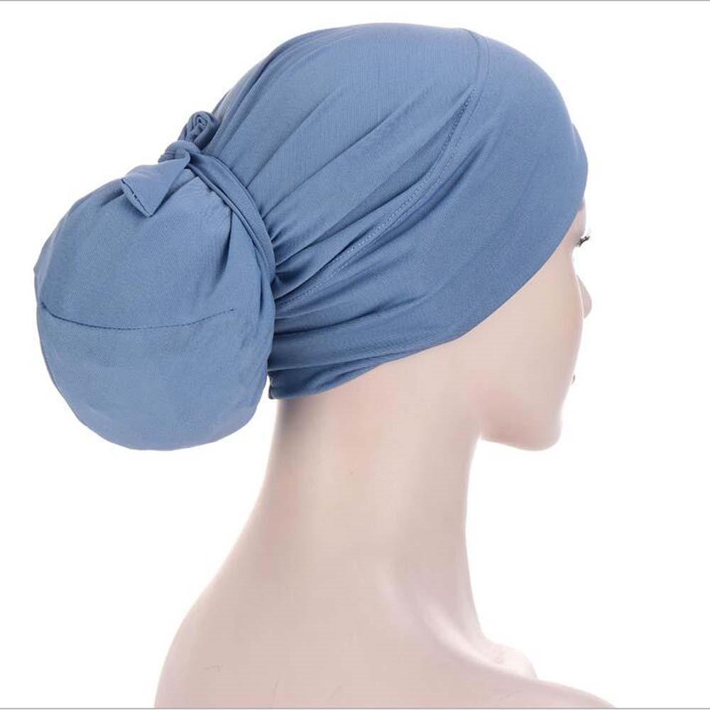 Muslim Hijabs Women Beanies Skullies Knot Bonnet Turban Hair Loss Hat Chemo Cancer Bandanas Arab Islamic Headwrap Headscarf New