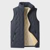 Men's Velvet Lambskin Stand Collar Vest - Warm Autumn & Winter Jacket
