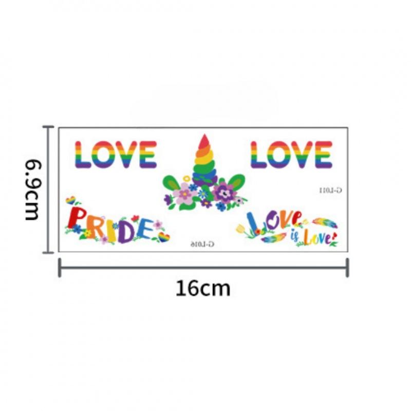10sheets Rainbow Face Stickers| Colorful Heart, Butterfly, Flower & Swan Designs| Party Festival Temporary Tattoos & Body Art