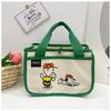 Peanuts Snoopy Canvas Lunch Bag Large Capacity Multifunction Tote Handbag For Daily Use