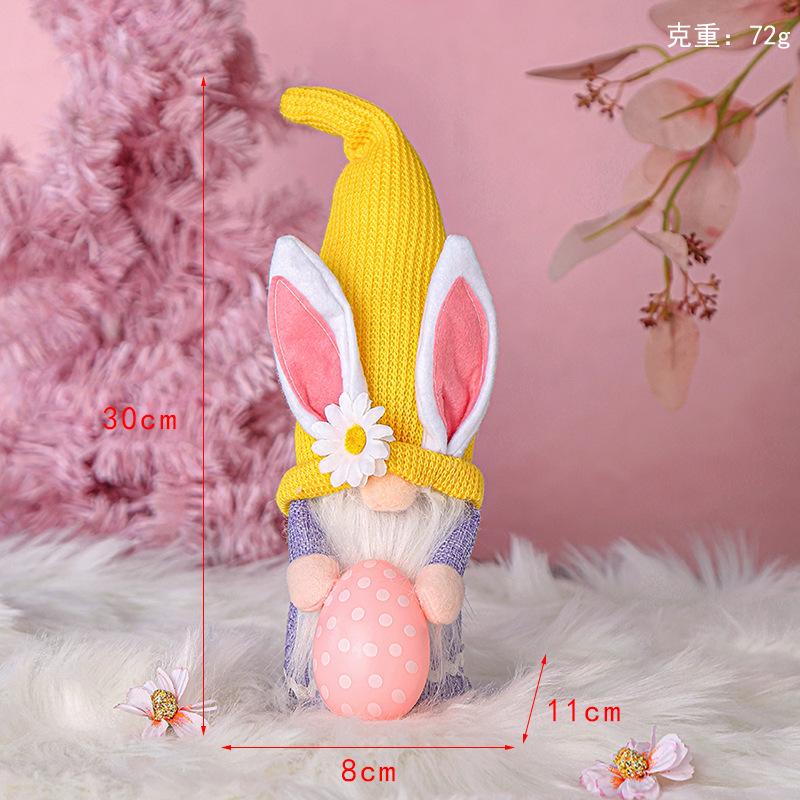 Easter Bunny Egg Doll Cute Faceless Old Man Dwarf Doll Ornament