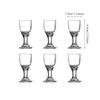 Set da 6 pezzi Squisito Bicchiere da Vino Piccolo Elegante Bicchierino da Shot Calice da Baijiu Festa Trasparente Bicchiere per Distillati Utensili da Vino Bicchieri da Bar