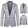 Thin Type Pockets Men Blazer Long Sleeve Single Button Lapel Suit Jacket Male Clothing