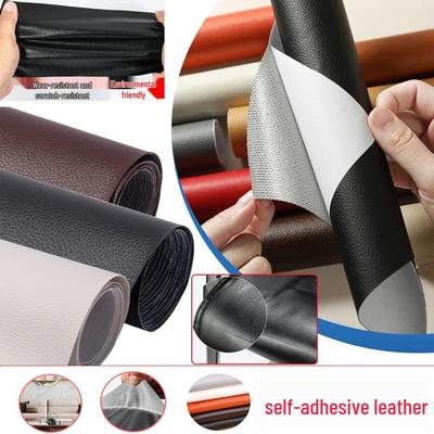 Sofa, Çanta ve Araba İç Mekanı İçin Kendinden Yapışkanlı Deri Tamir Yama Yaması - Liçi Desenli