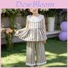 Mädchen Sommer Blumen Zweiteiler Outfit Aus Weichem Polyesterstoff Für Kleinkind Spielkleidung