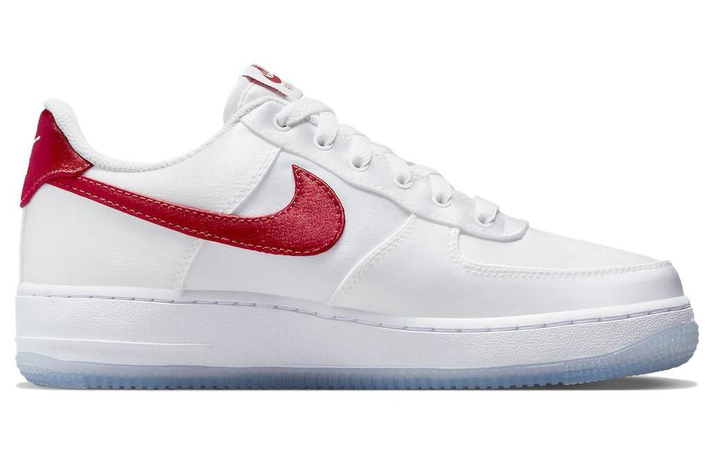Nike Air Force 1 Low '07 Satin White Varsity Red Women's DX6541-100
