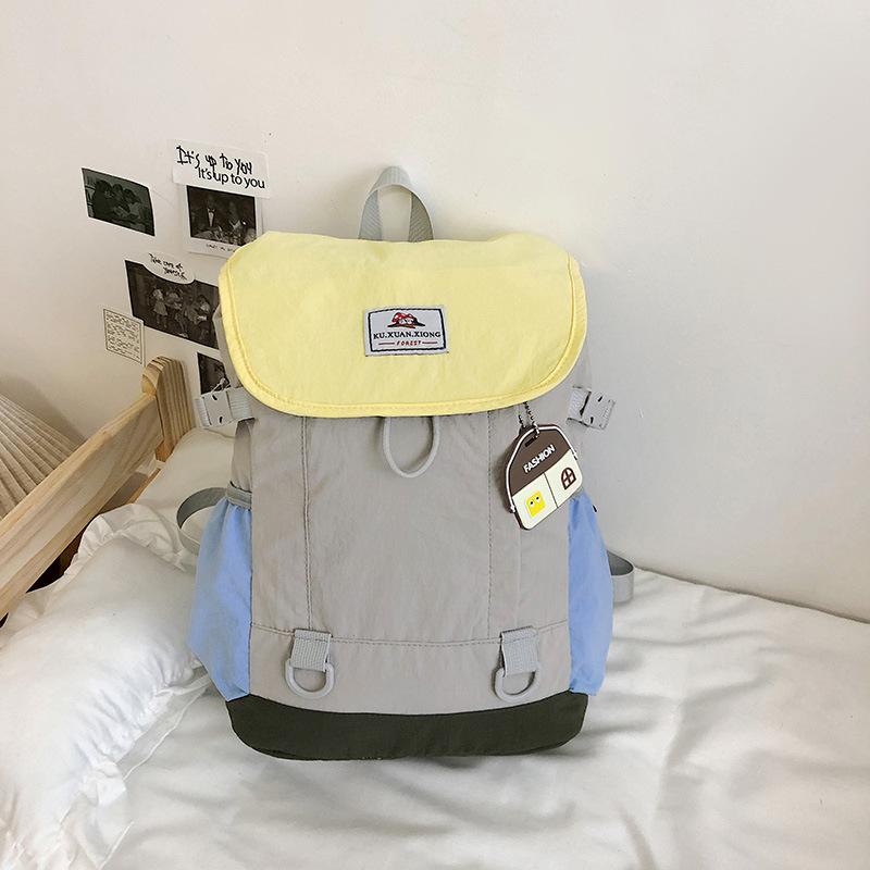 Schoolbag1011 New Casual Backpack Men's and Women's Travel Large-capacity Backpack Contrasting Colors Cute Student High-value Bag