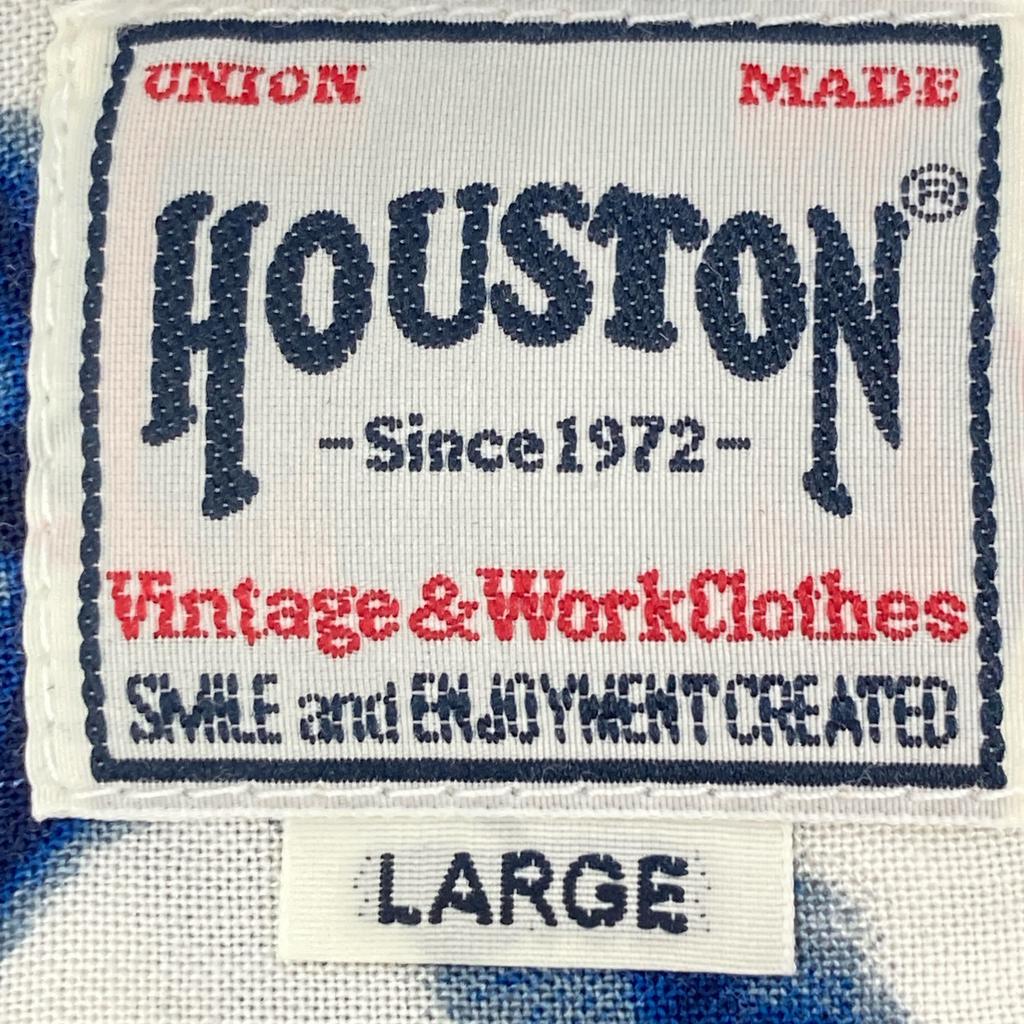 HOUSTON Off-white rayon wool aloha shirt 41249 tops L Off-white/blueUsed